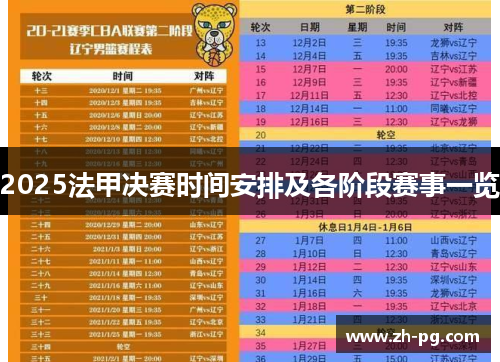 2025法甲决赛时间安排及各阶段赛事一览